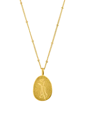 Female Silhouette Necklace 14K Gold Plated Single