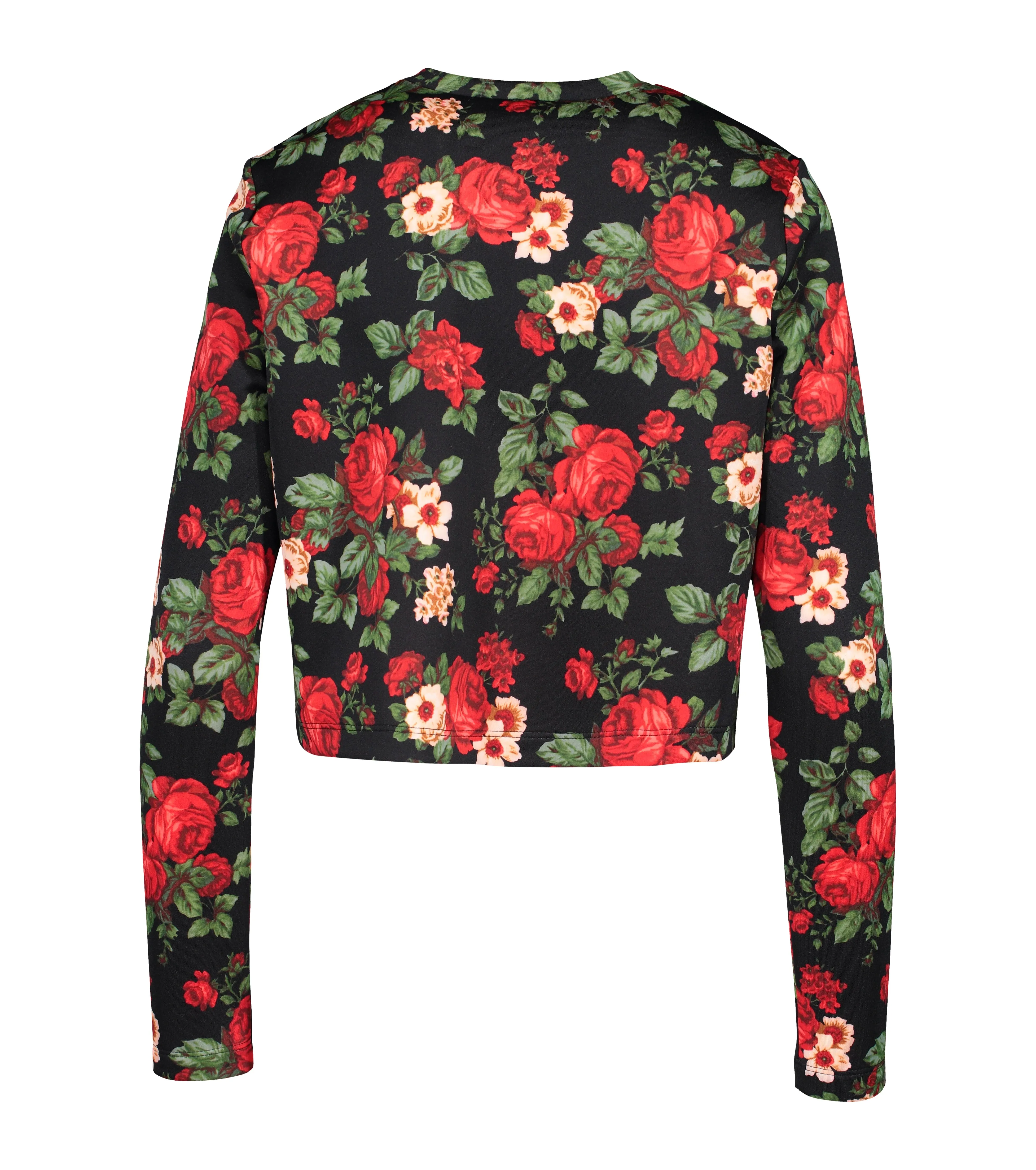 Floral Crew Neck Long Crop