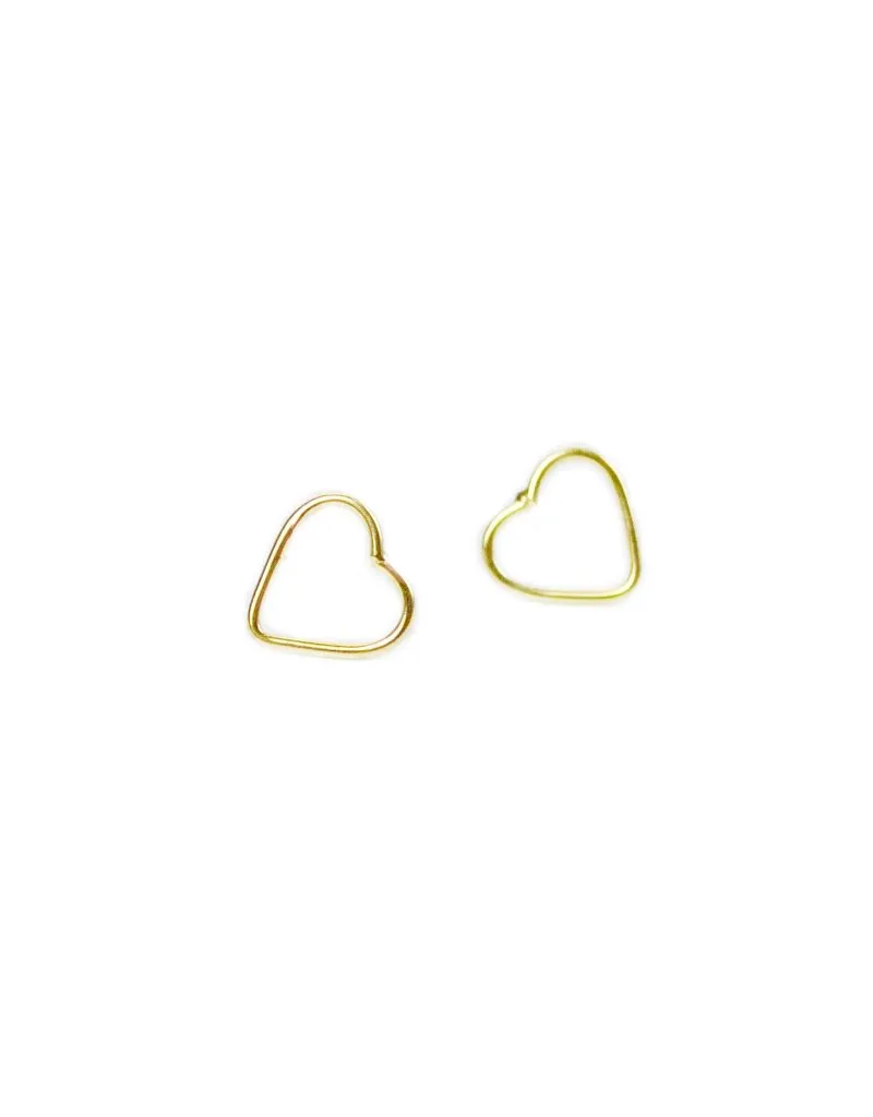 Francesca 14K Gold Heart Earrings