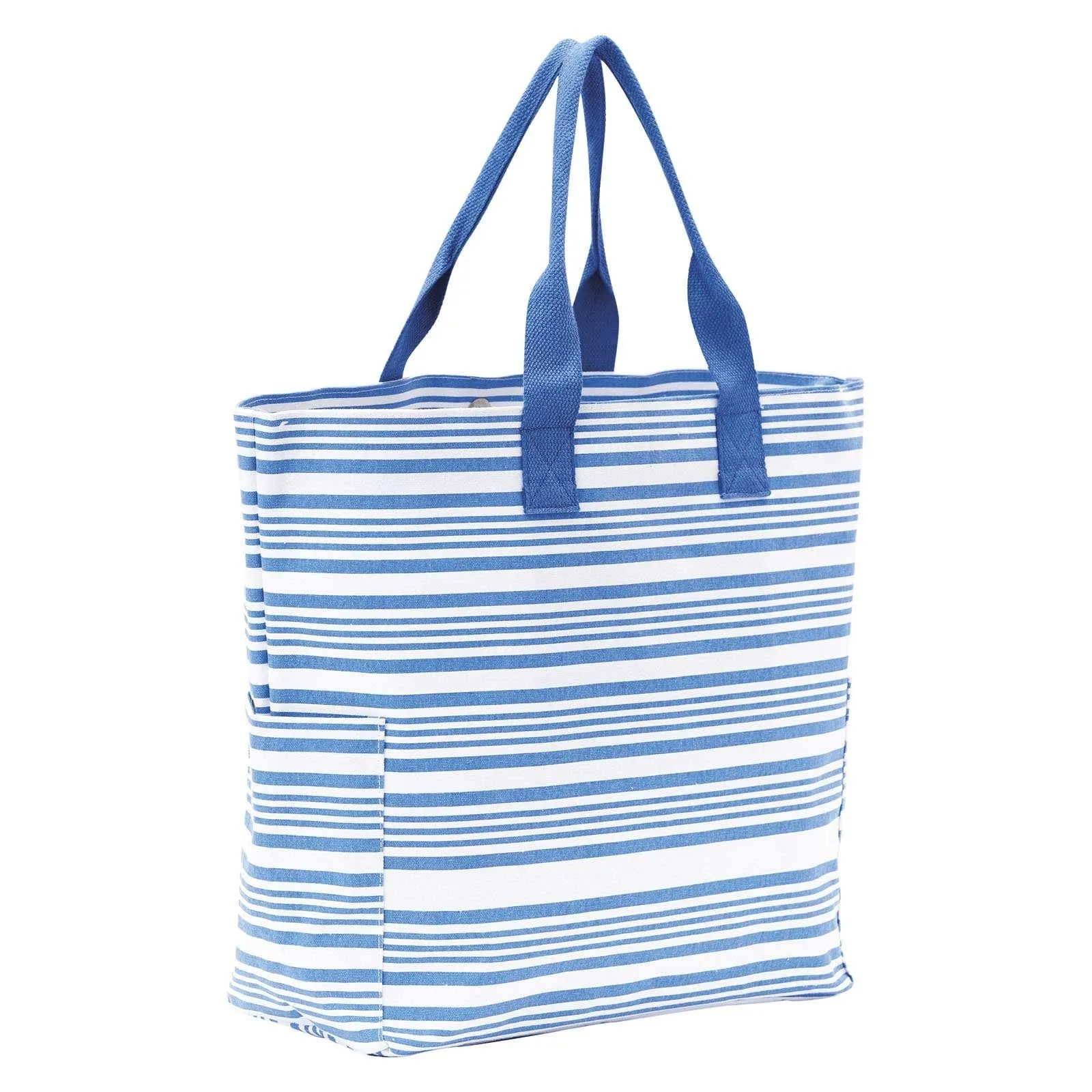 French Carryall Bag with Blue Stripes