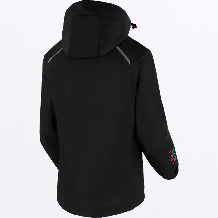 FXR Women's Pulse Jacket Black/Mint-E Pink Fade