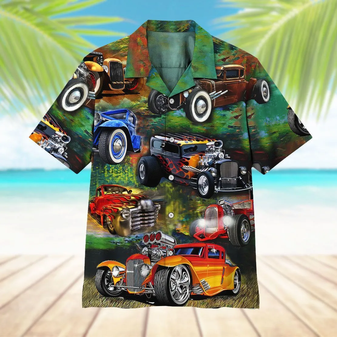 Gearhuman 3D Hot Rod Awesome Hawaii Shirt