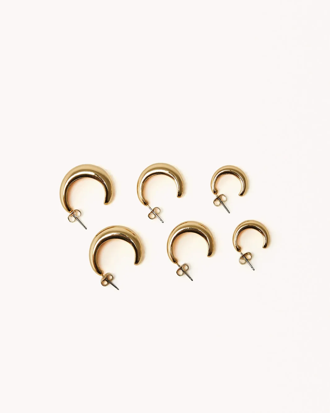 GETTY HOOP EARRING PACK - GOLD PLATED 18K