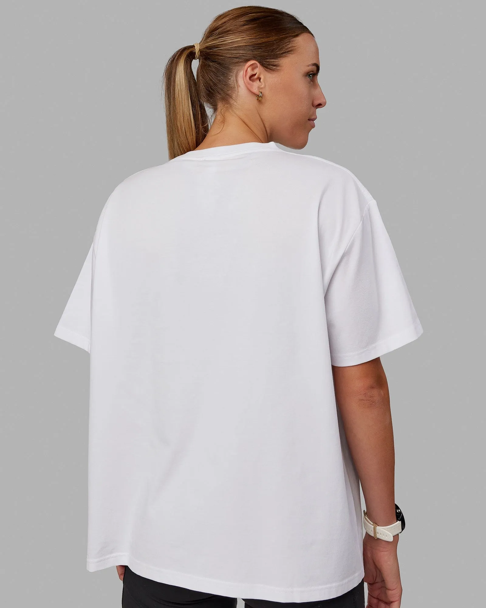 Go-To FLXCotton Oversized Tee - White-Black