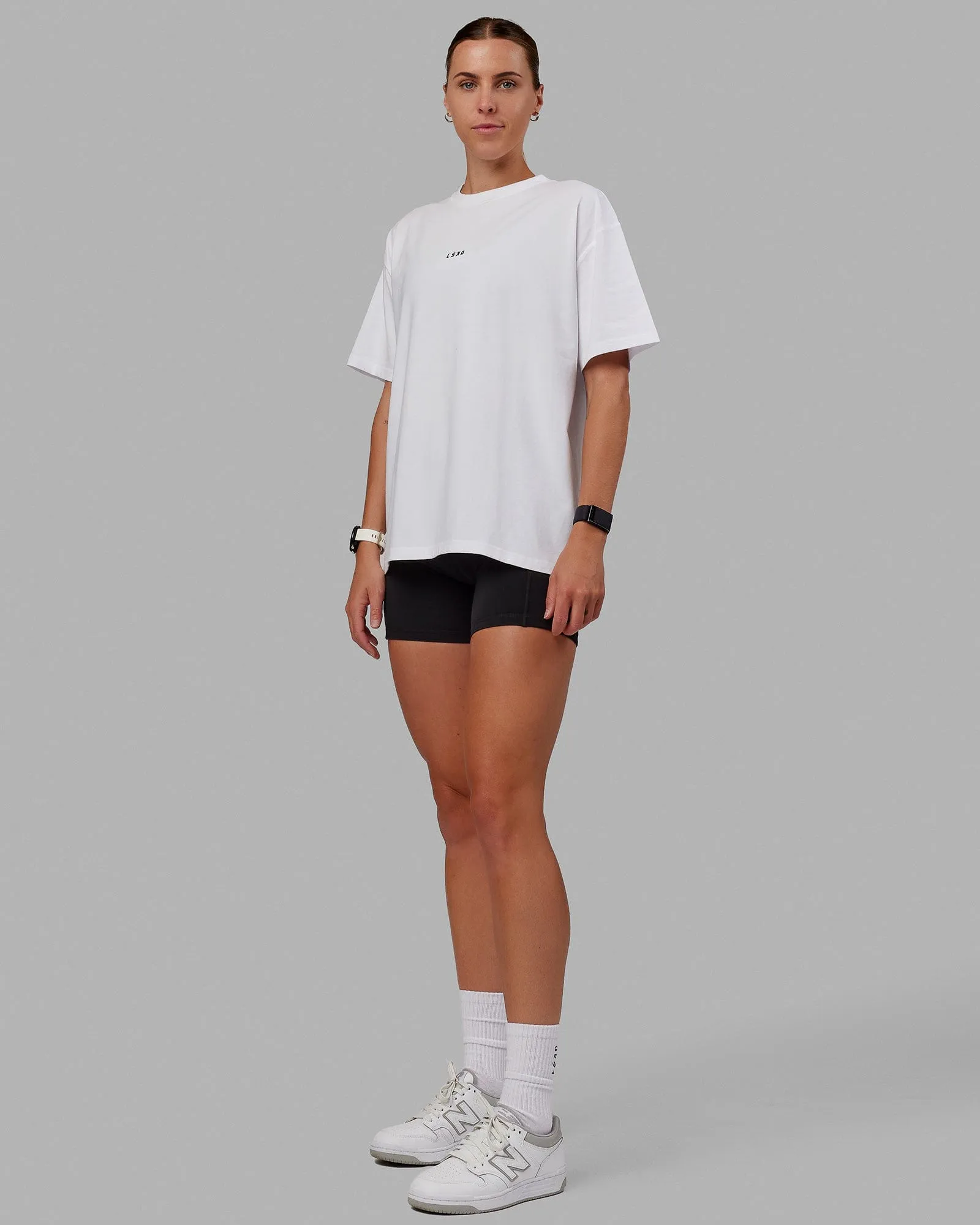 Go-To FLXCotton Oversized Tee - White-Black