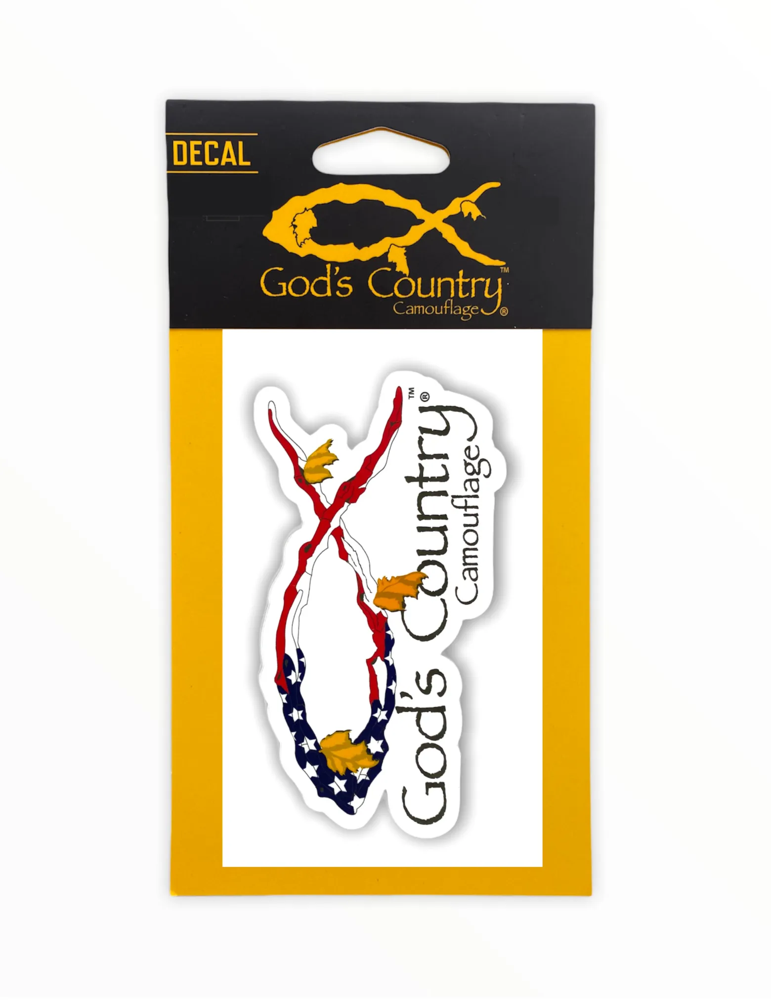 God's Country Camouflage 6 inch Flag Decal