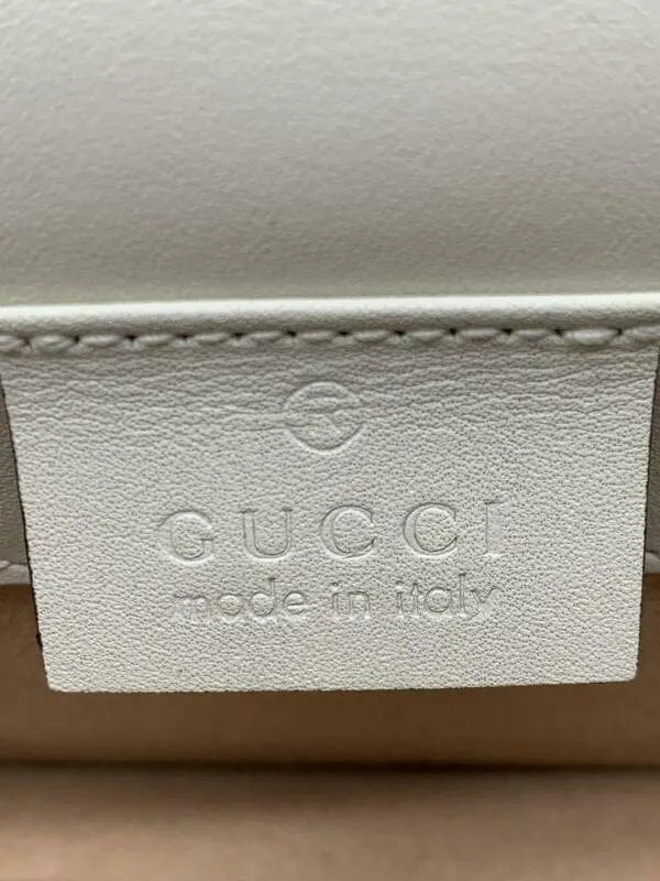 Gucci Sylvie Super Mini Floral-print Snake Wallet On A Chain White Cross Body