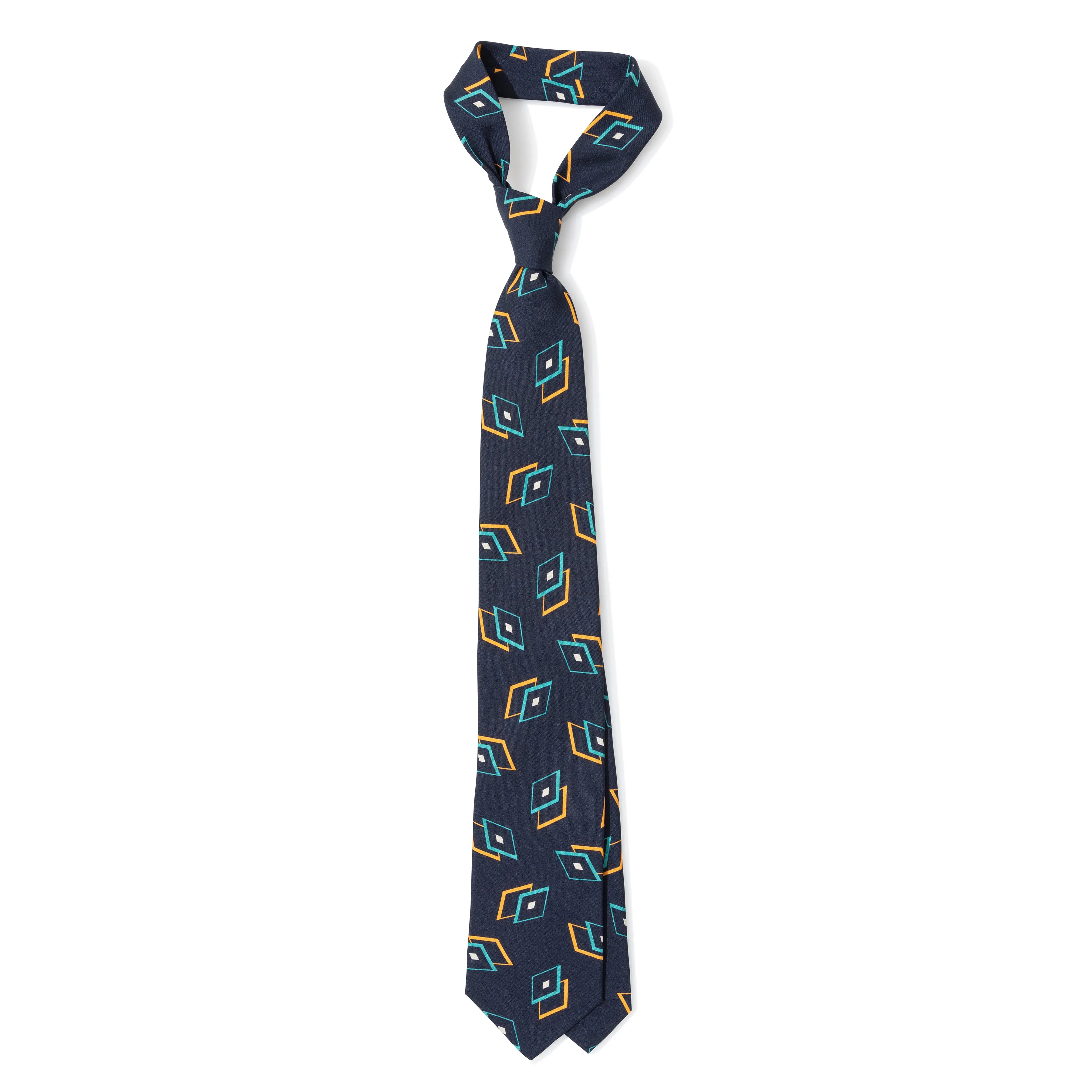 Habotai Silk Printed Tipped Tie