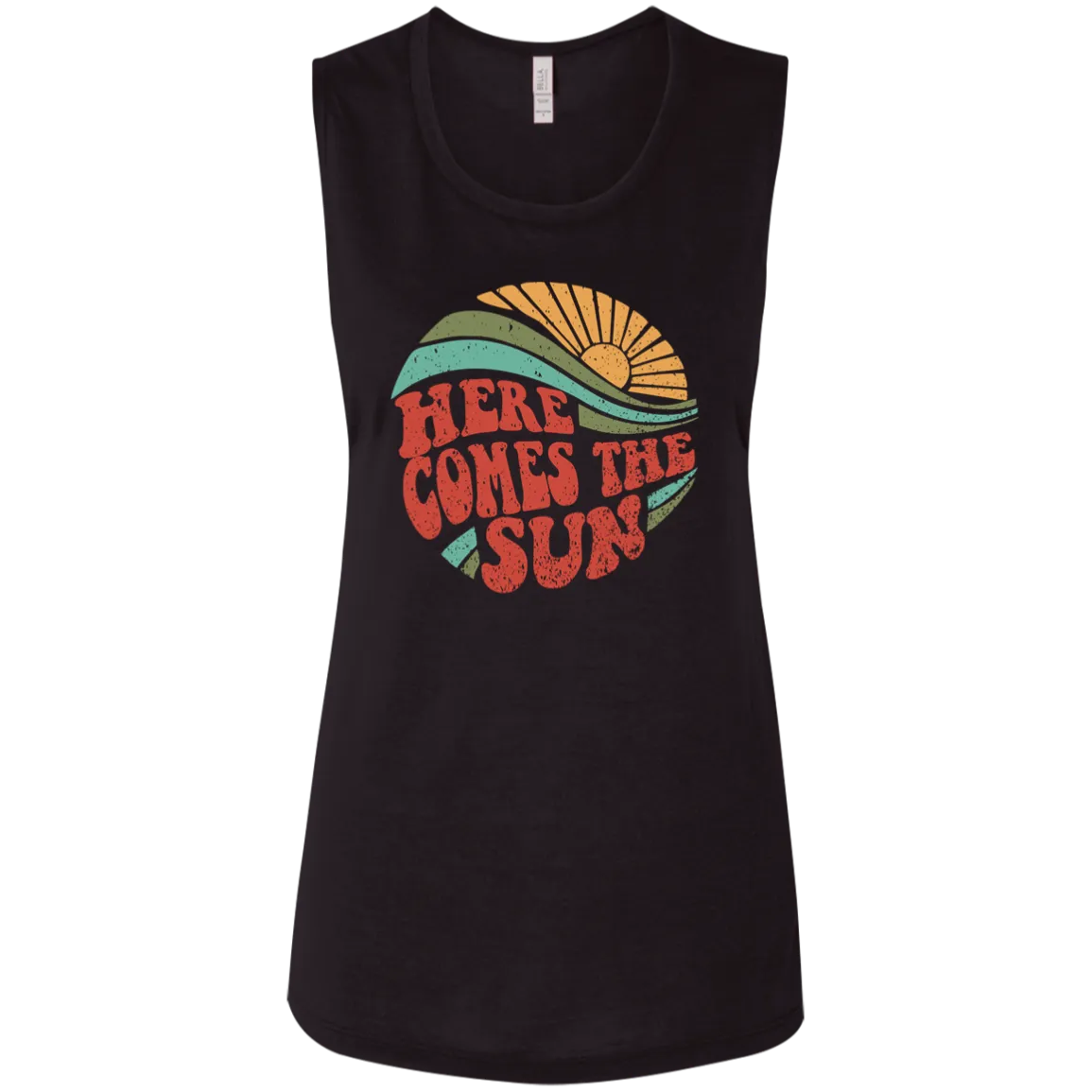 Here Comes The Sun - Ladies' Flowy Muscle Tank