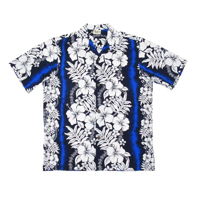 Hibiscus Luau Aloha Shirt | Blue, Purple