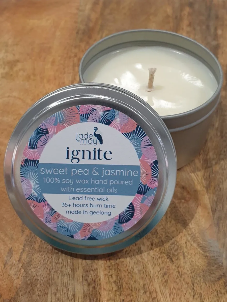 Ignite - Natural Soy Candles | Sweet Pea & Jasmine