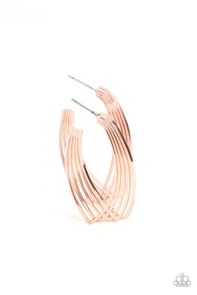 Industrial Illusion - Rose Gold Hoop Earring