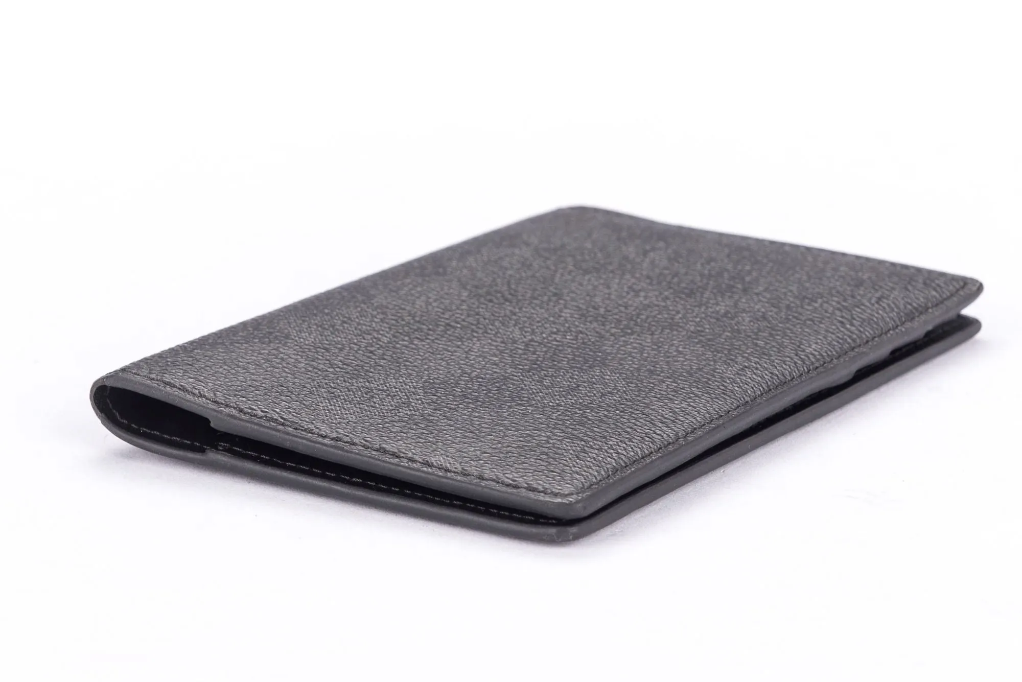 Isaratti Grey & Black Leather Passport Holder