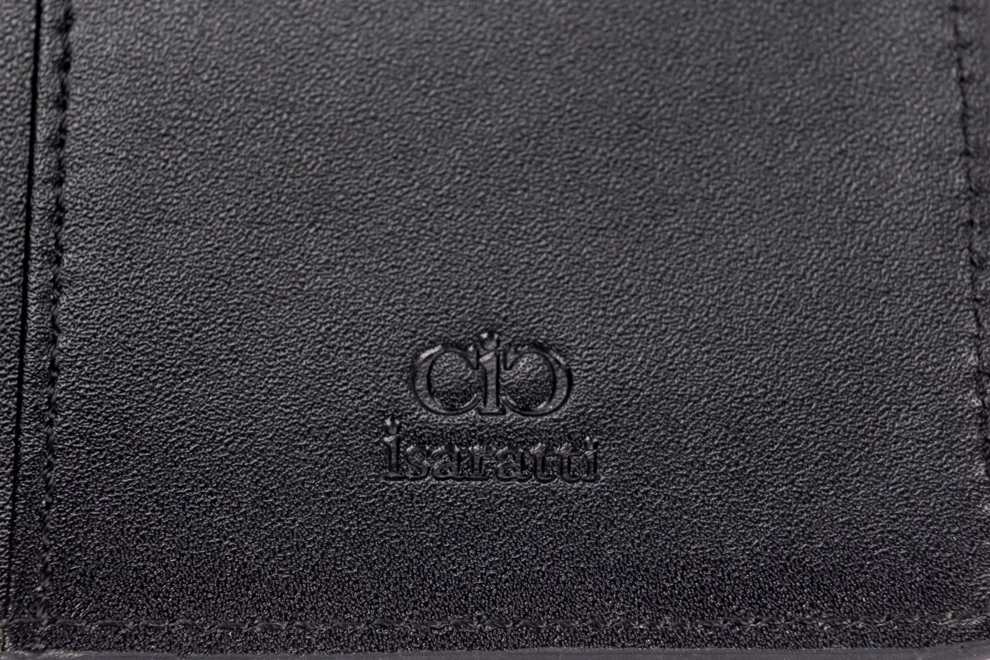 Isaratti Grey & Black Leather Passport Holder