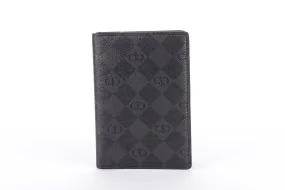 Isaratti Grey & Black Leather Passport Holder