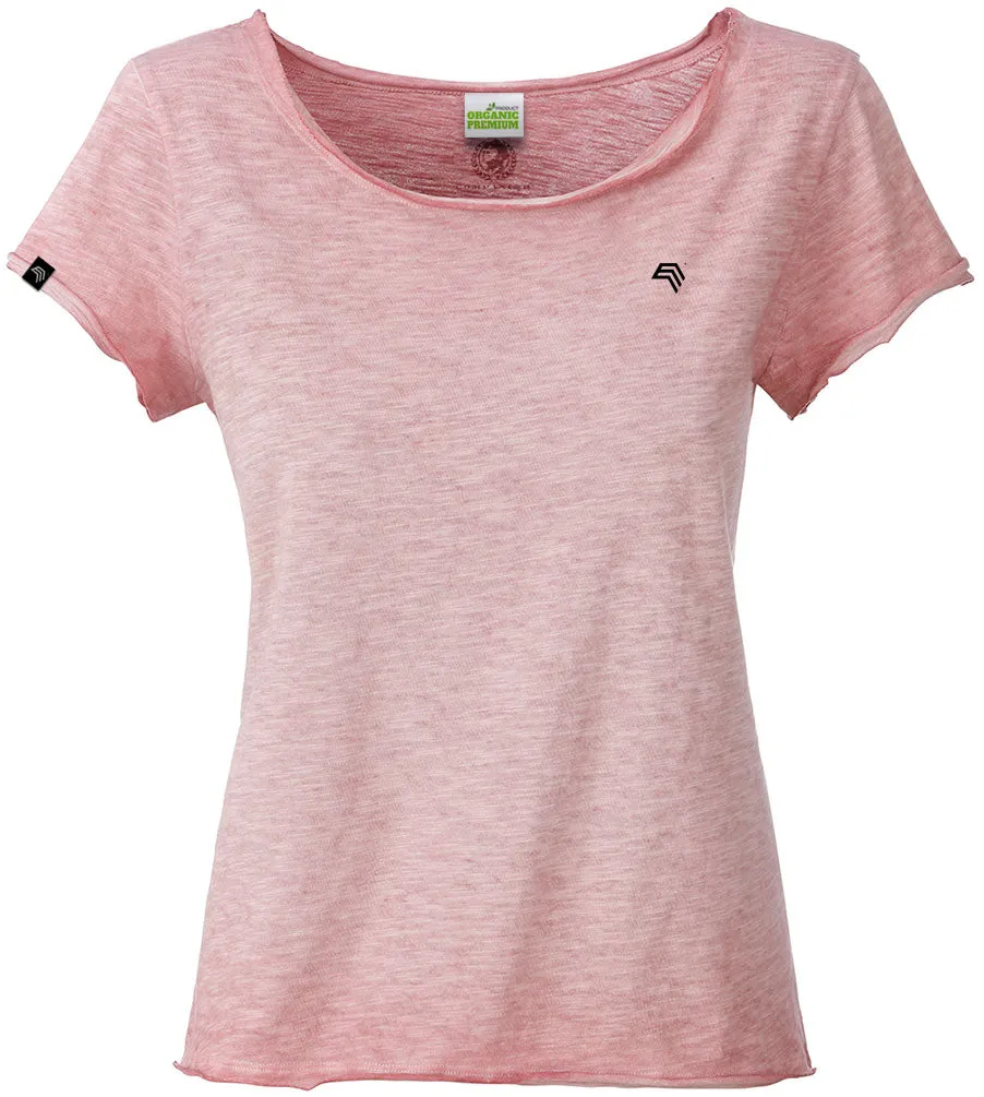 JAN 8015 ― Damen Bio-Baumwolle Flammgarn T-Shirt - Soft Pink