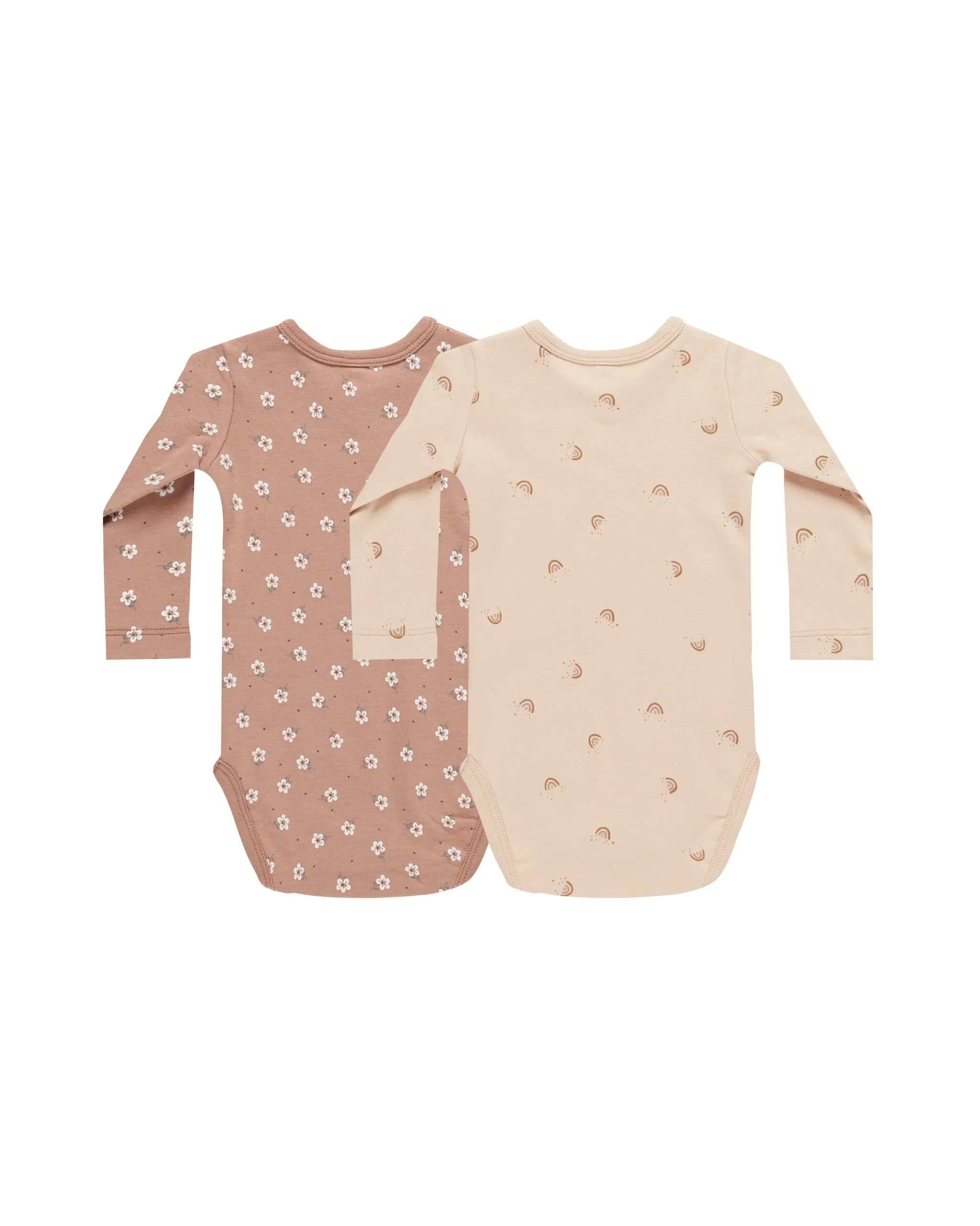 Jersey Bodysuit, 2 Pack | Rose Ditsy, Rainbows