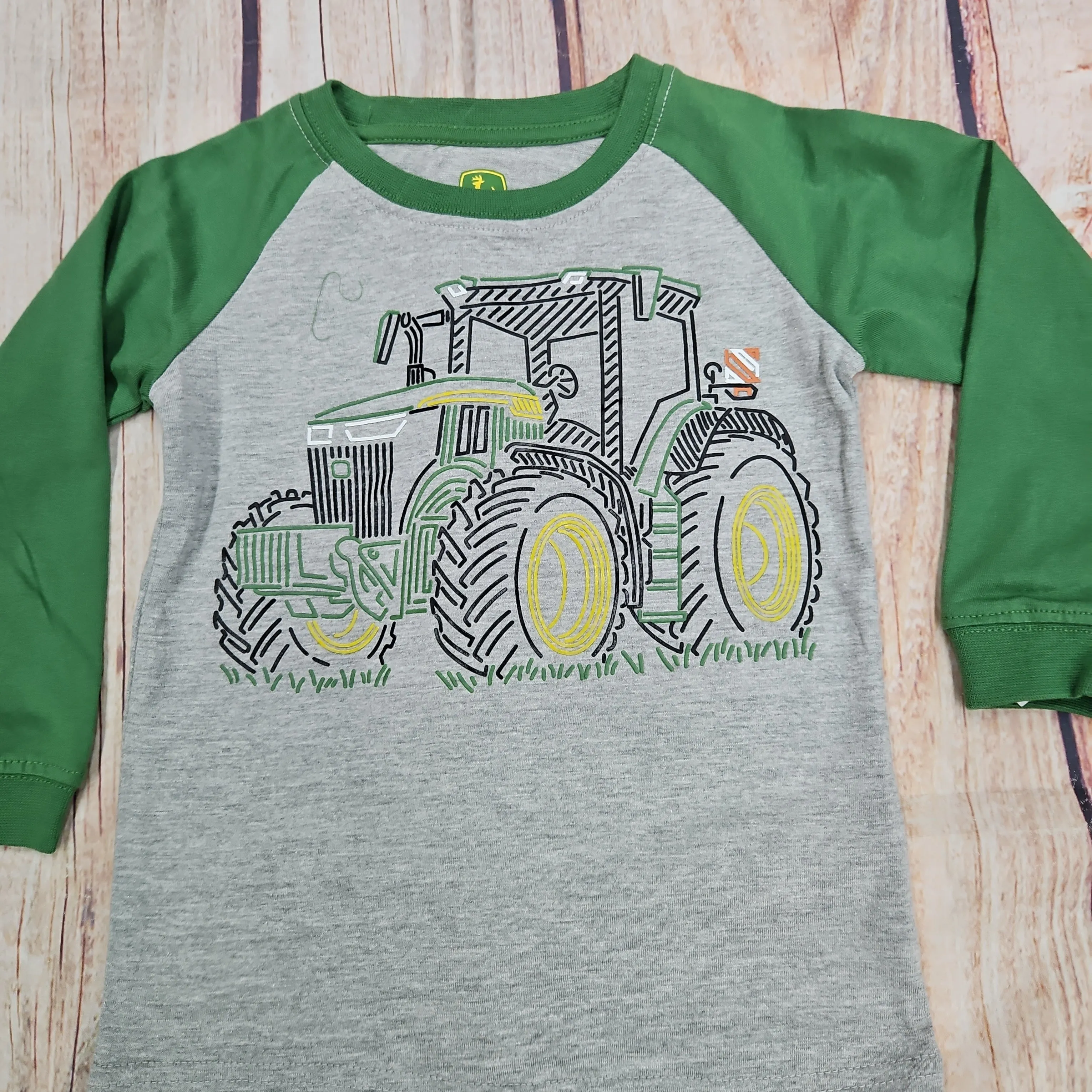 JOHN DEERE HI DENSITY TRACTOR LONG SLEEVE HEATHER GREY J4T351HT