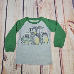 JOHN DEERE HI DENSITY TRACTOR LONG SLEEVE HEATHER GREY J4T351HT