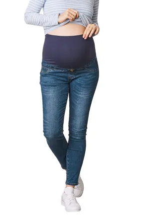 Julie Maternity Over the Bump Skinny Denim Jeans in Indigo