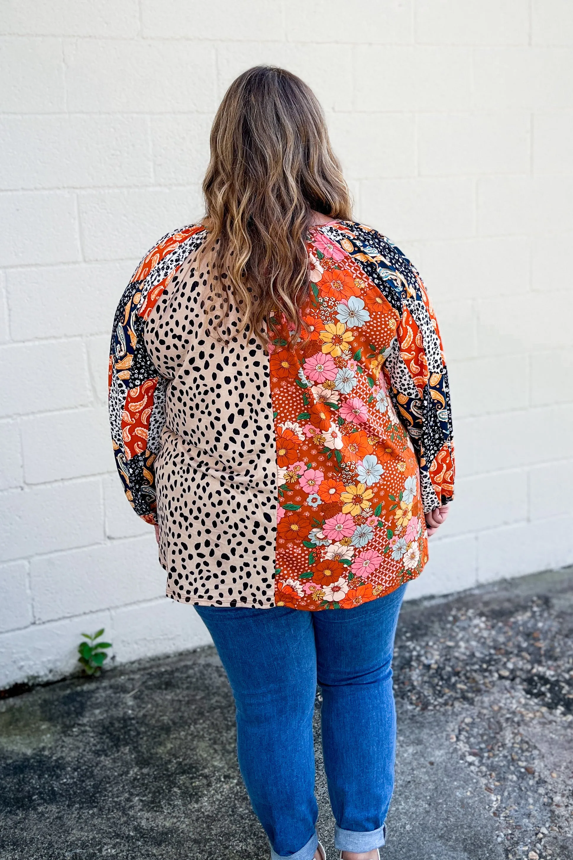 Keep It Up Mix Print Top