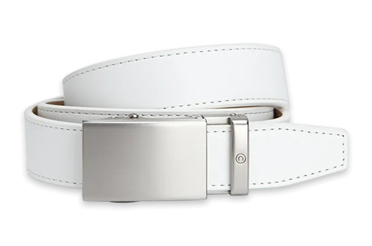 Kid's White, 1 1/8 Strap, Golf Belt