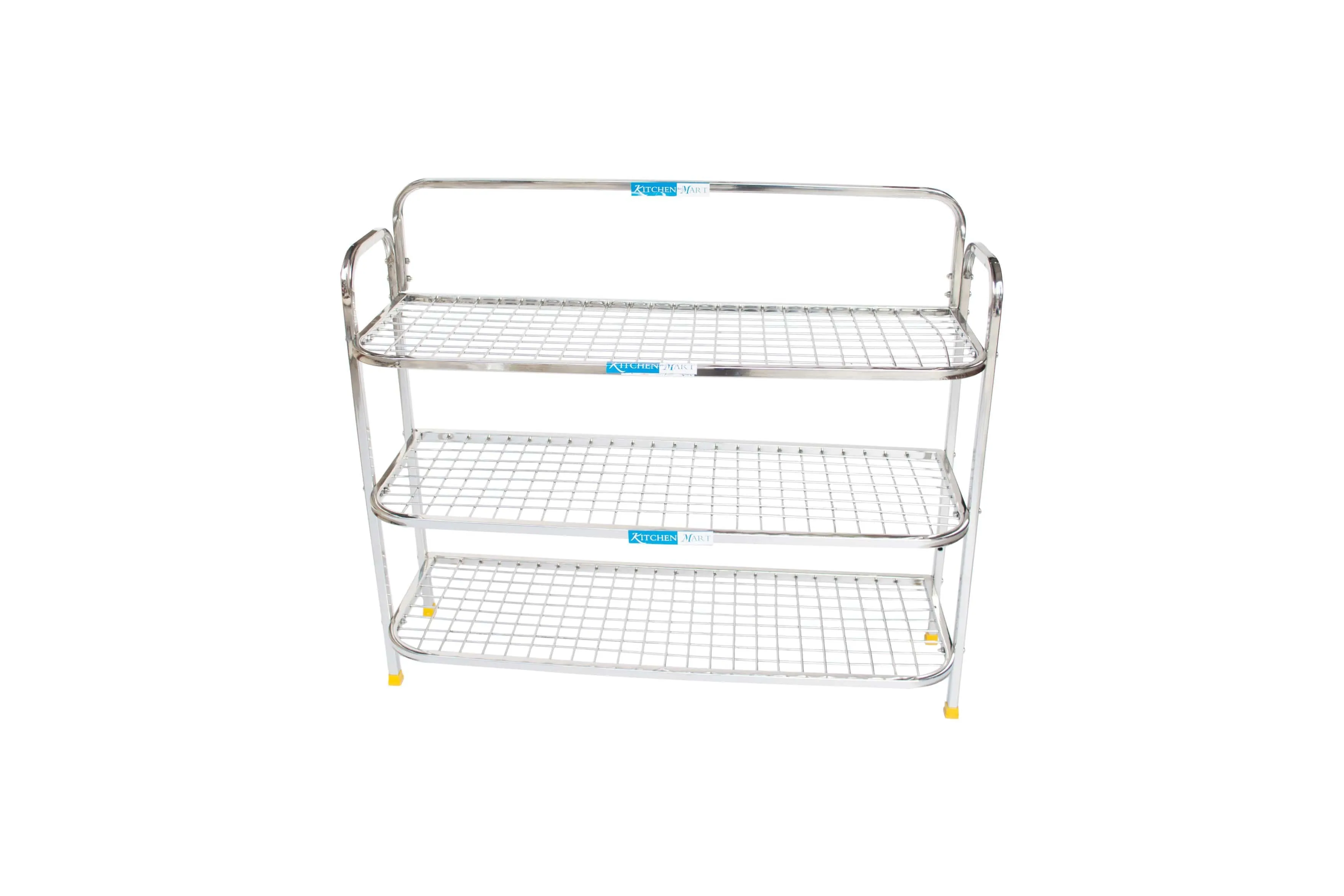 Kitchen Mart Stainless Steel shoe rack/ Kitchen Storage shelf rack (30x3)