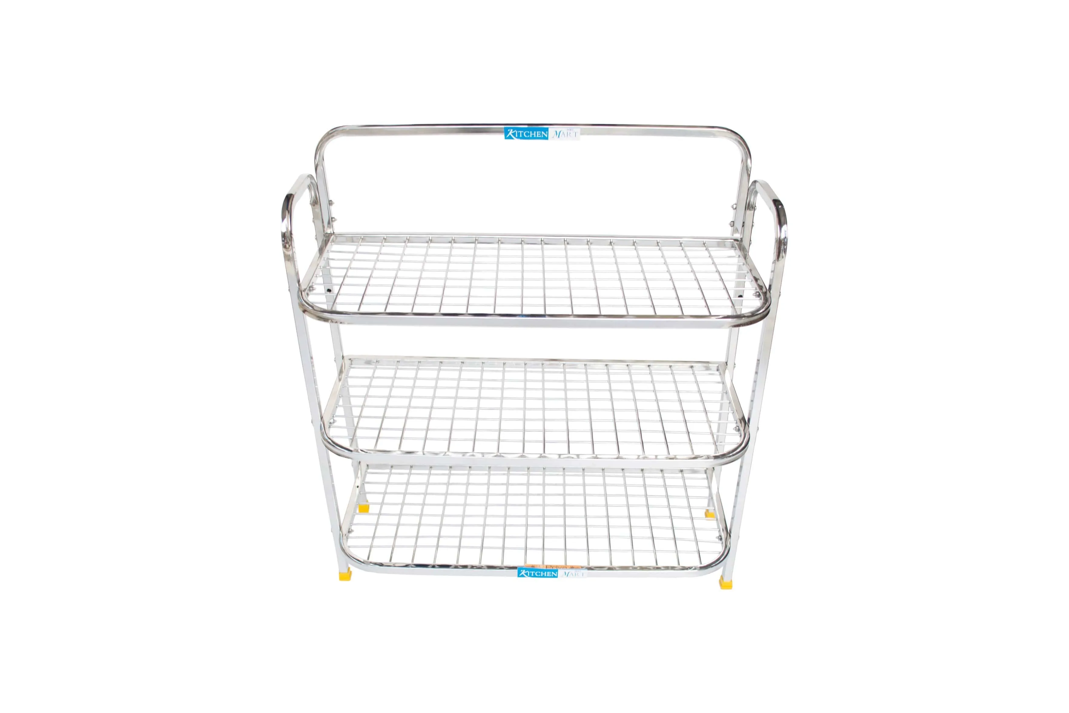 Kitchen Mart Stainless Steel shoe rack/ Kitchen Storage shelf rack (30x3)