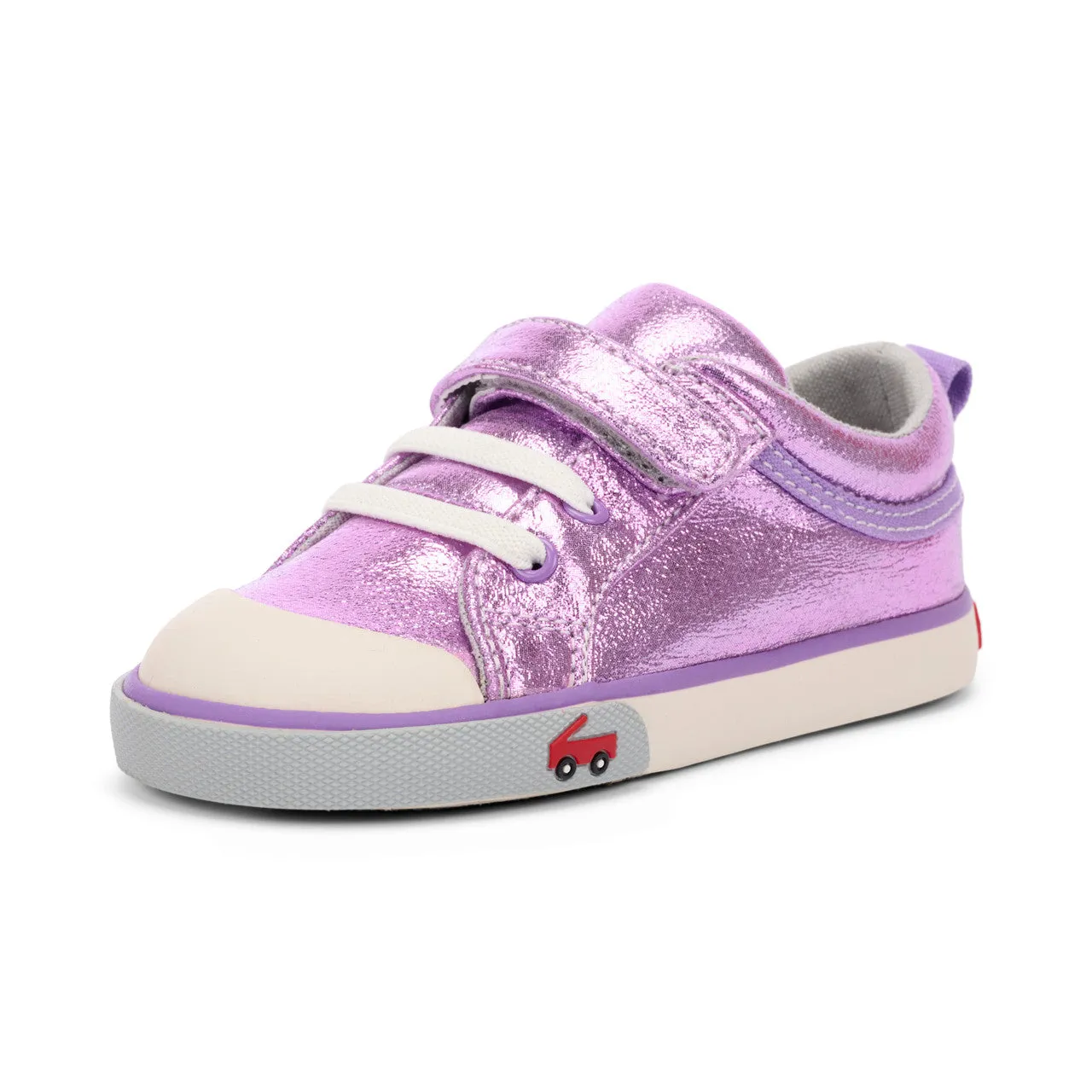 Kristin Kid's Canvas Sneaker - Purple Shimmer