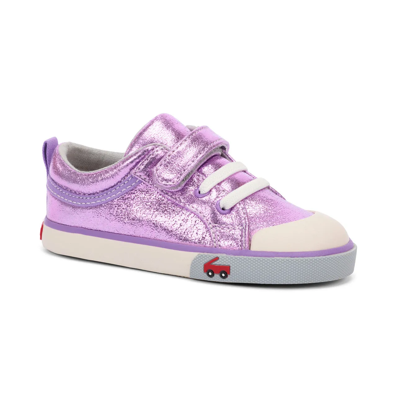 Kristin Kid's Canvas Sneaker - Purple Shimmer