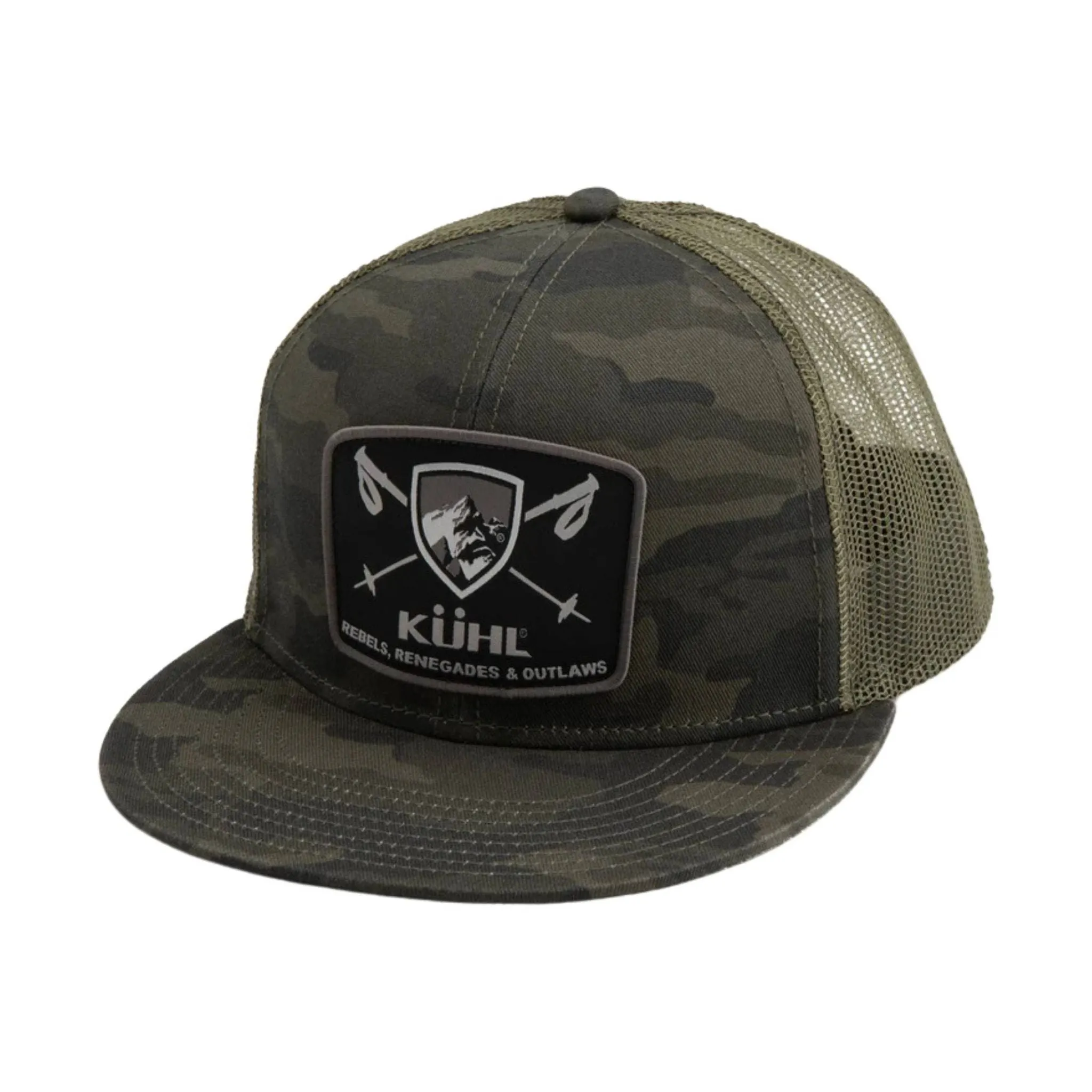 Kuhl FlatBill Trucker Hat - Green Camo