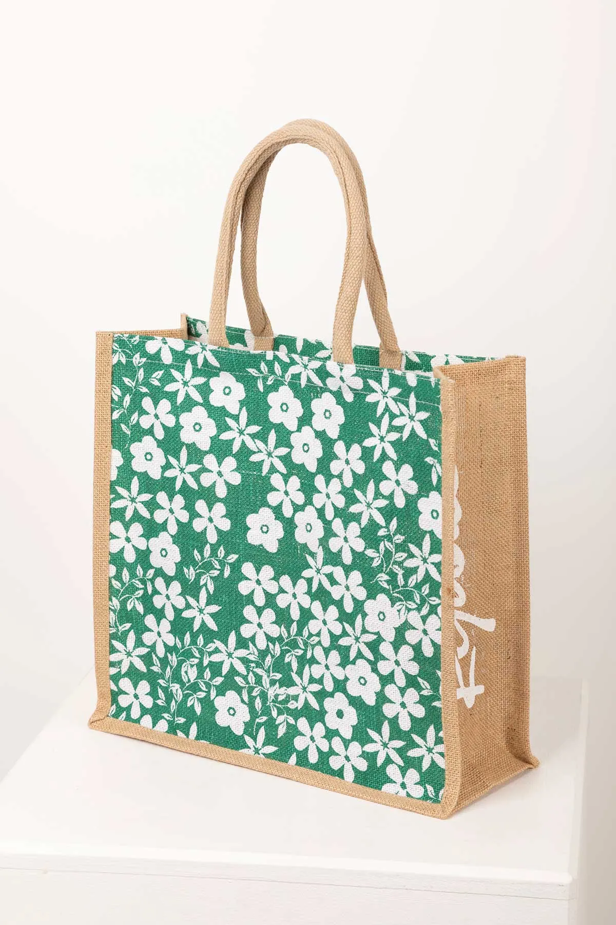 Ladies Hessian Shopping Bag - Printed