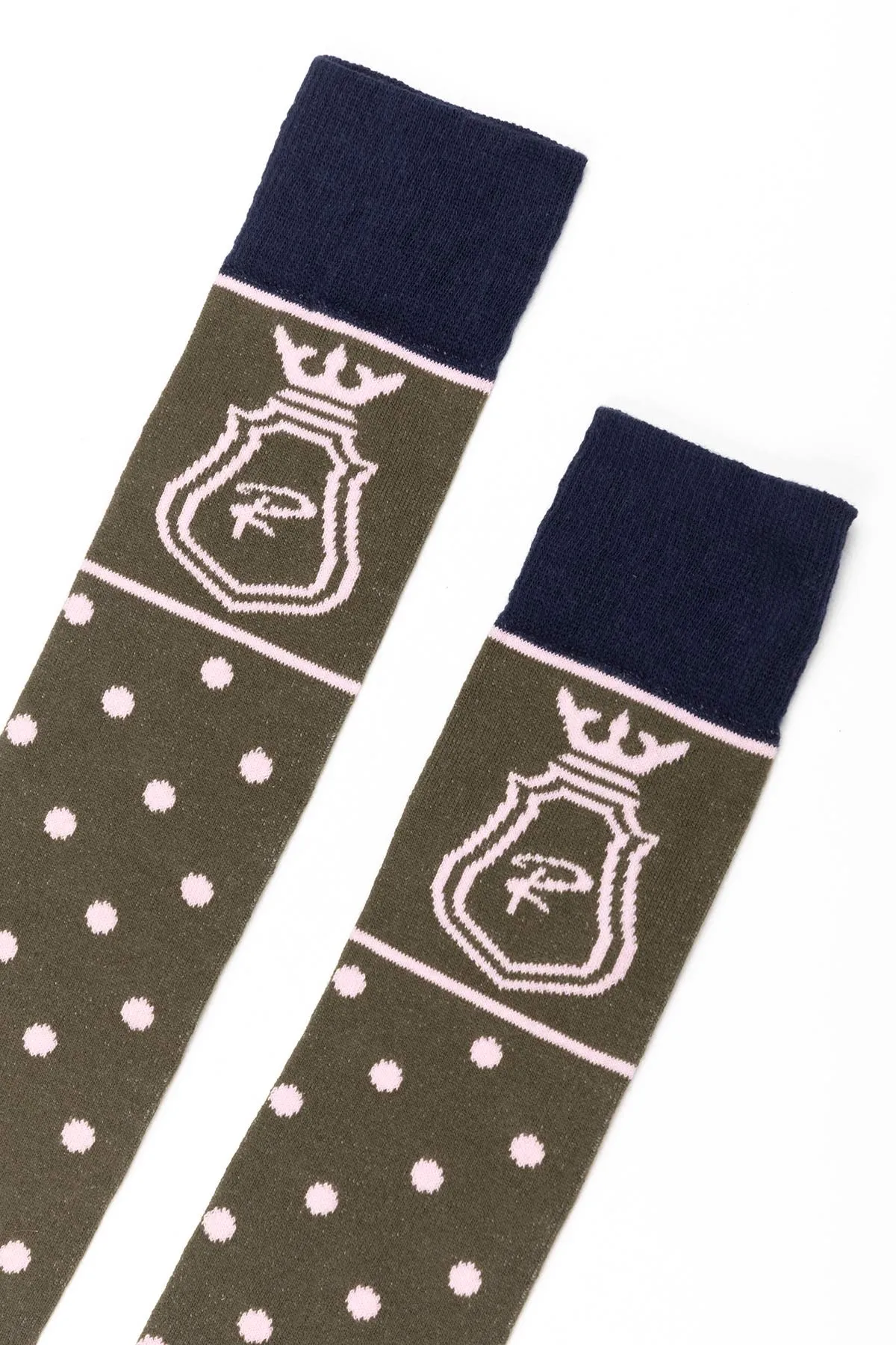 Ladies Polka Dot Knee Length Riding Socks