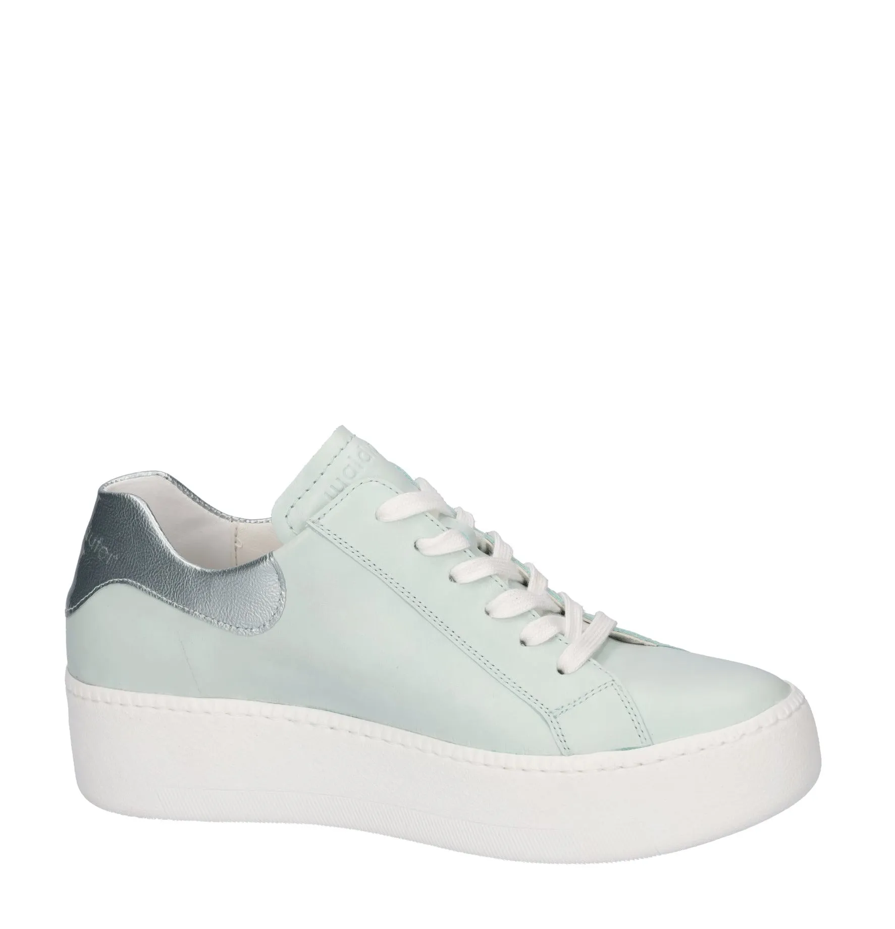 Ladies Waldlaufer Trainers Mint Green Wedge Leather Zip H Nicky sale