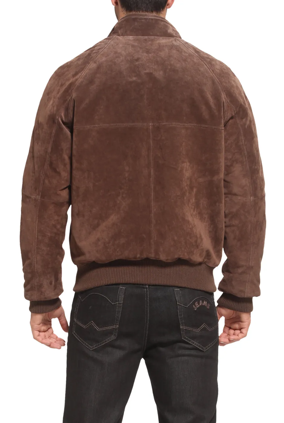 Landing Leathers Men WWII Suede Leather Bomber Jacket