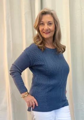 Linked Together Sweater in Blue