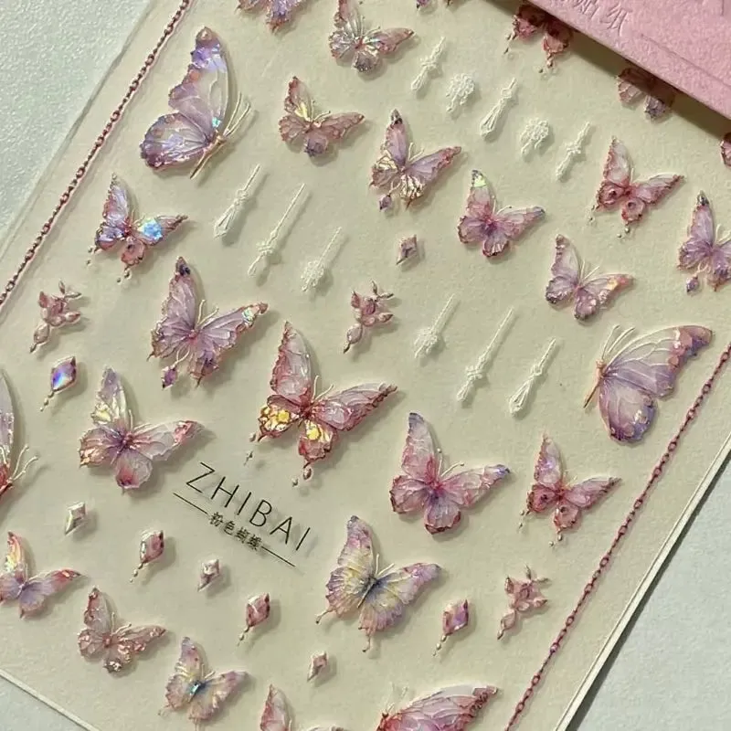 Liquid Hollow Butterfly Sticker Nail