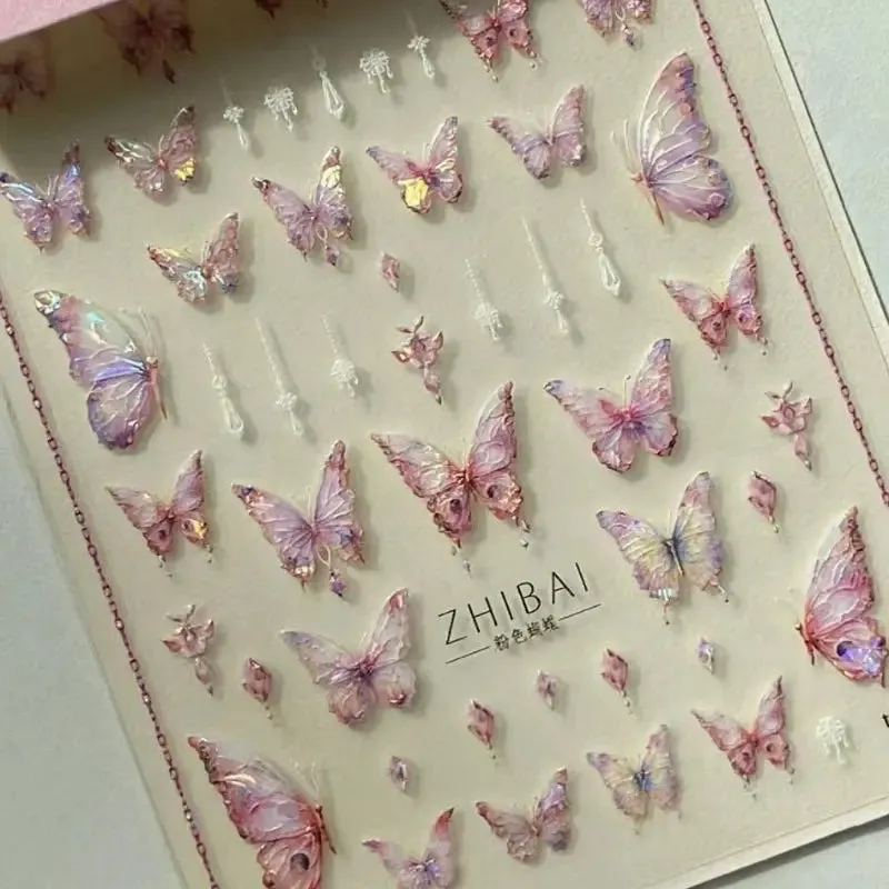 Liquid Hollow Butterfly Sticker Nail