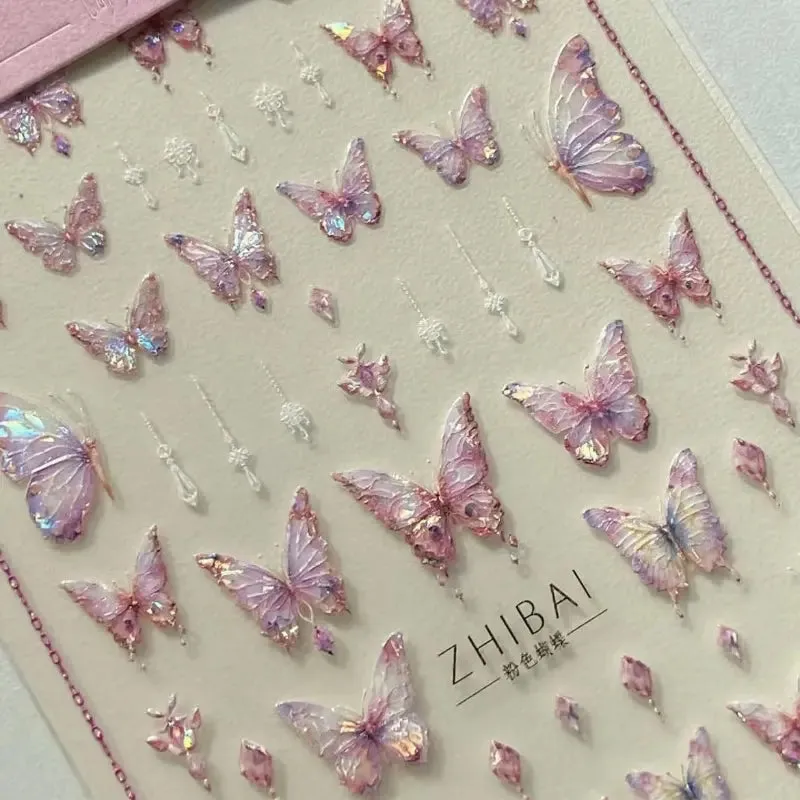 Liquid Hollow Butterfly Sticker Nail