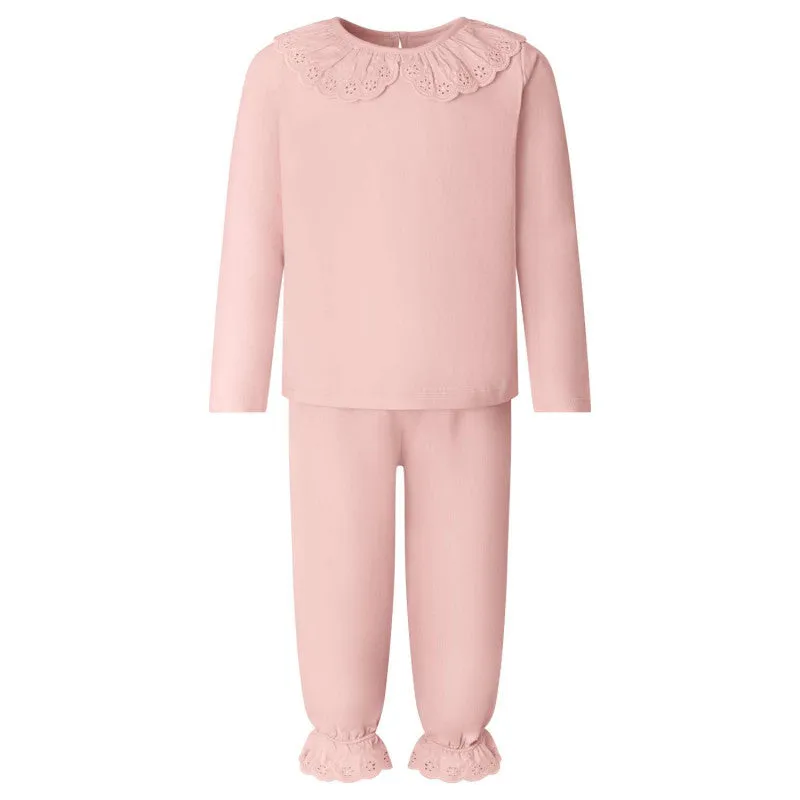 Long Sleeve Frilled Pyjama Set