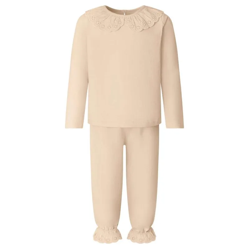 Long Sleeve Frilled Pyjama Set