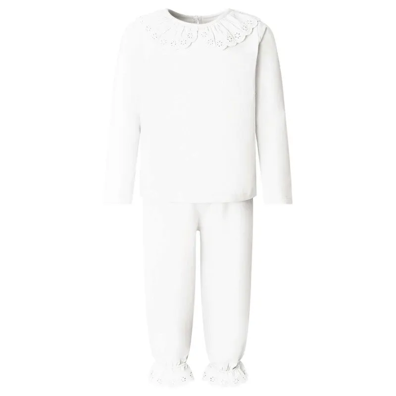 Long Sleeve Frilled Pyjama Set