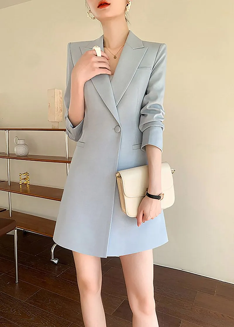 Long Sleeve One Button Blazer Dress