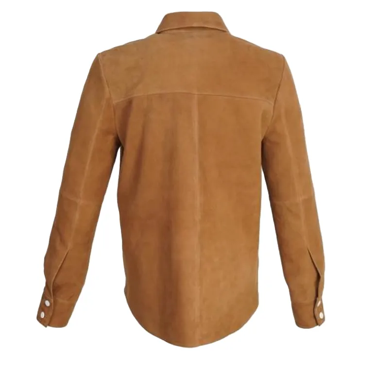 Luna Women's Tan suede shirt