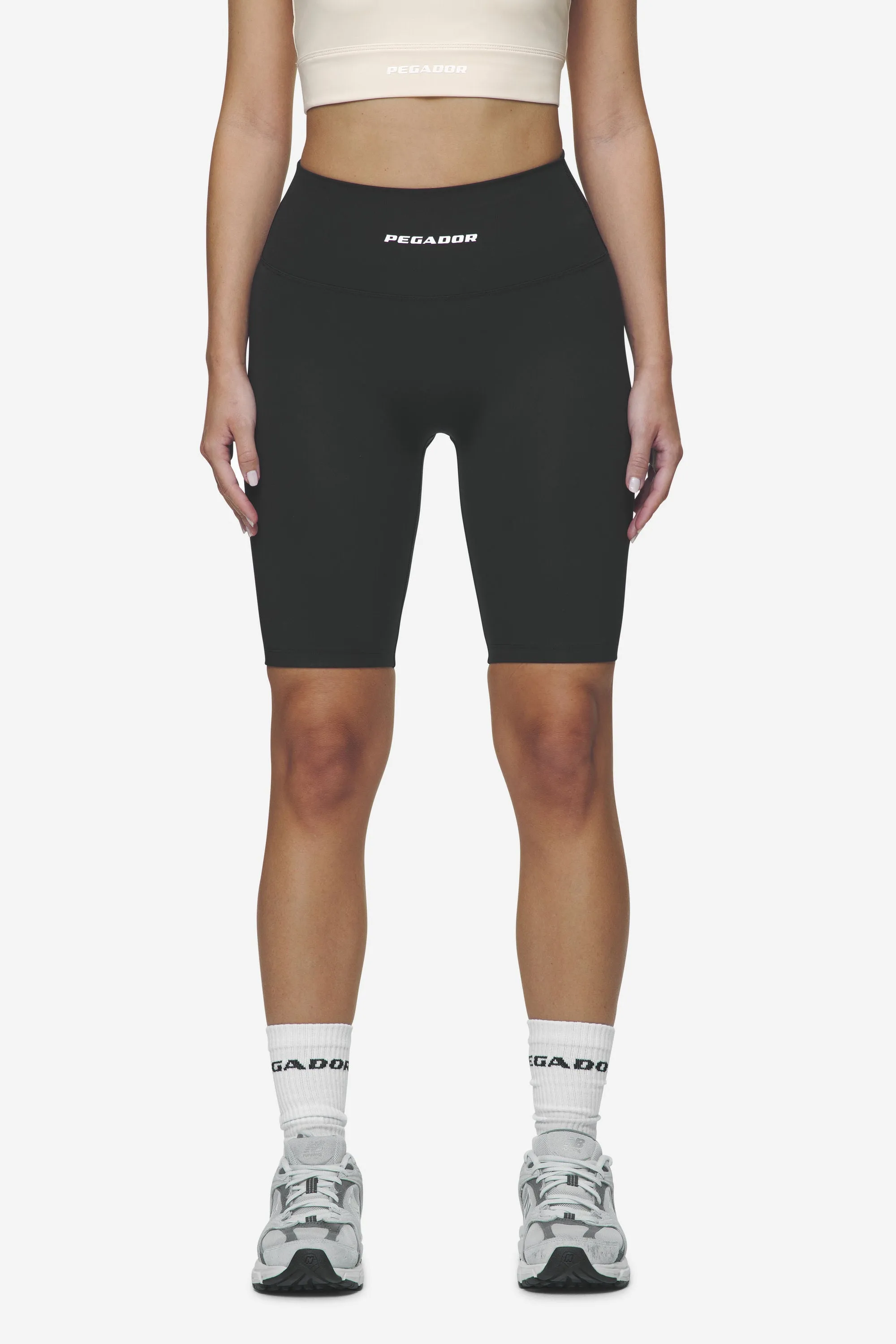 Lupita Biker Shorts Black White