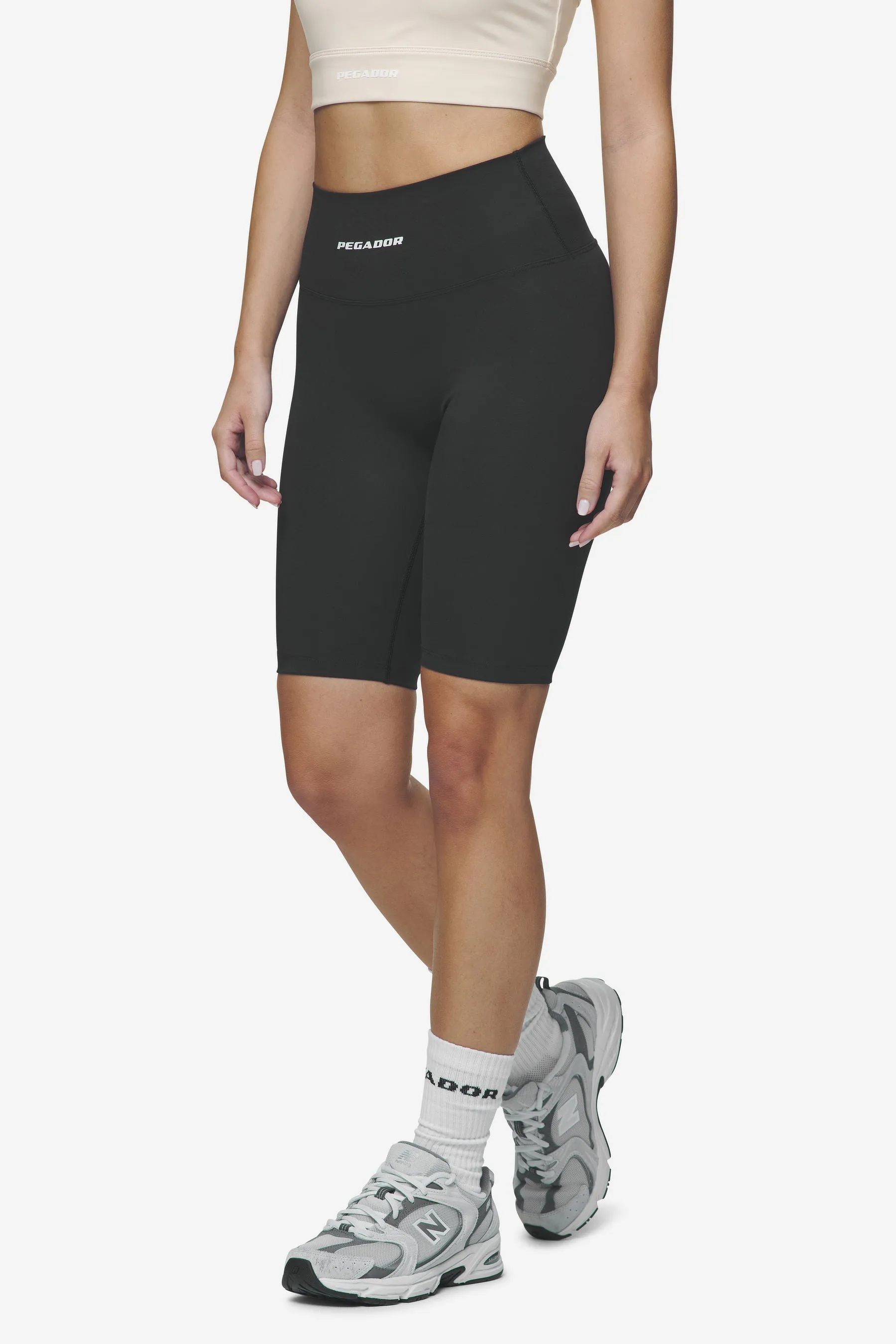 Lupita Biker Shorts Black White