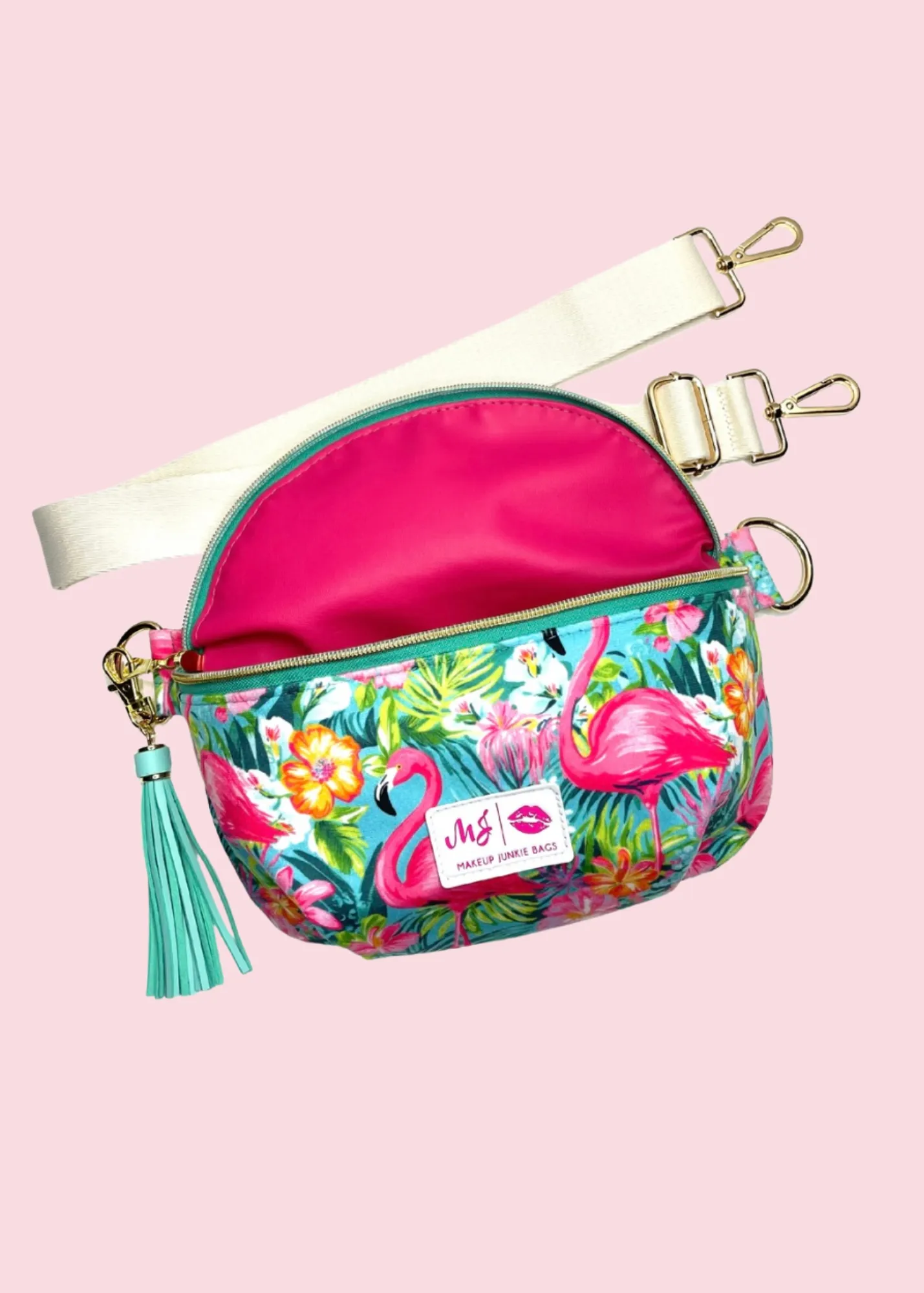 Makeup Junkie Bags - Flamingle Sidekick [Ready to Ship]