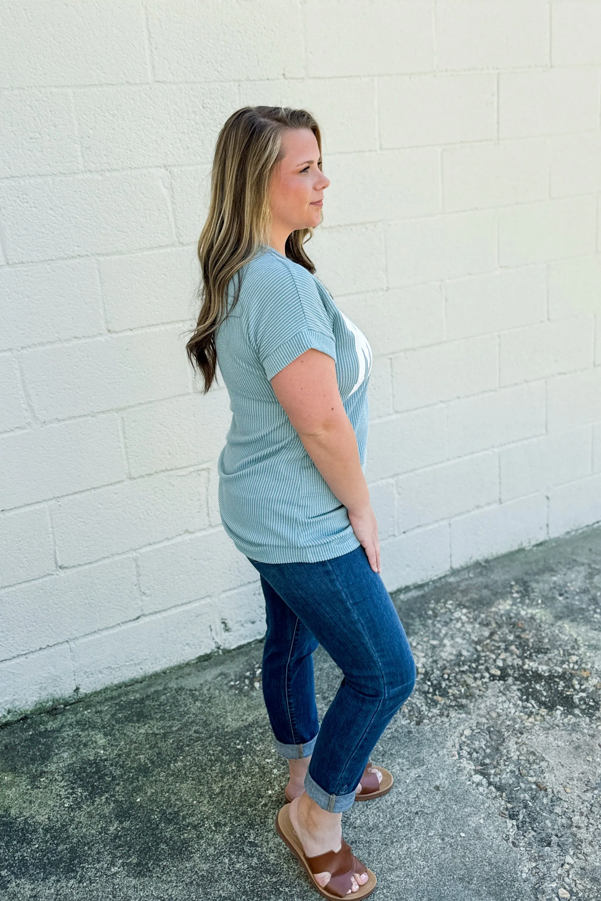 Mama Ribbed Top, Sage