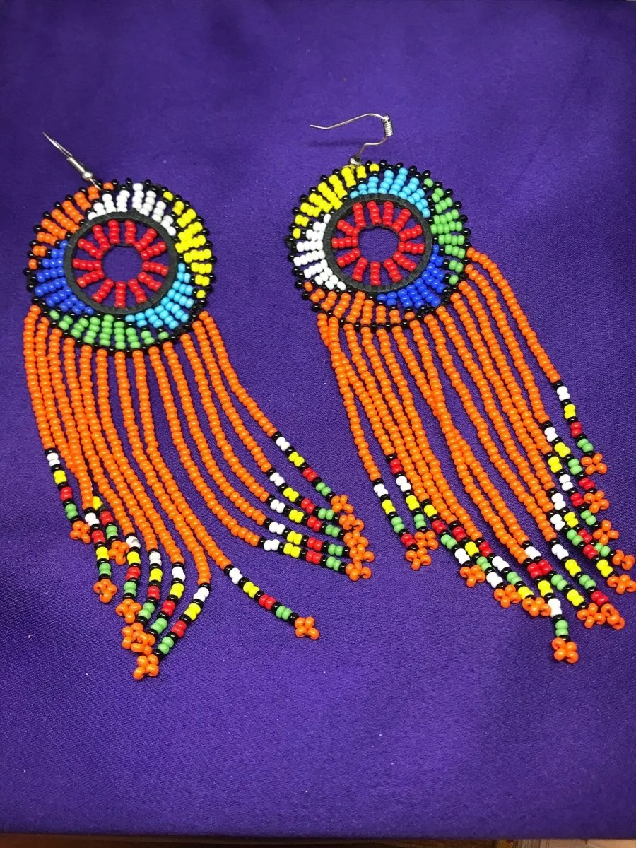 Masai Earrings In Orange