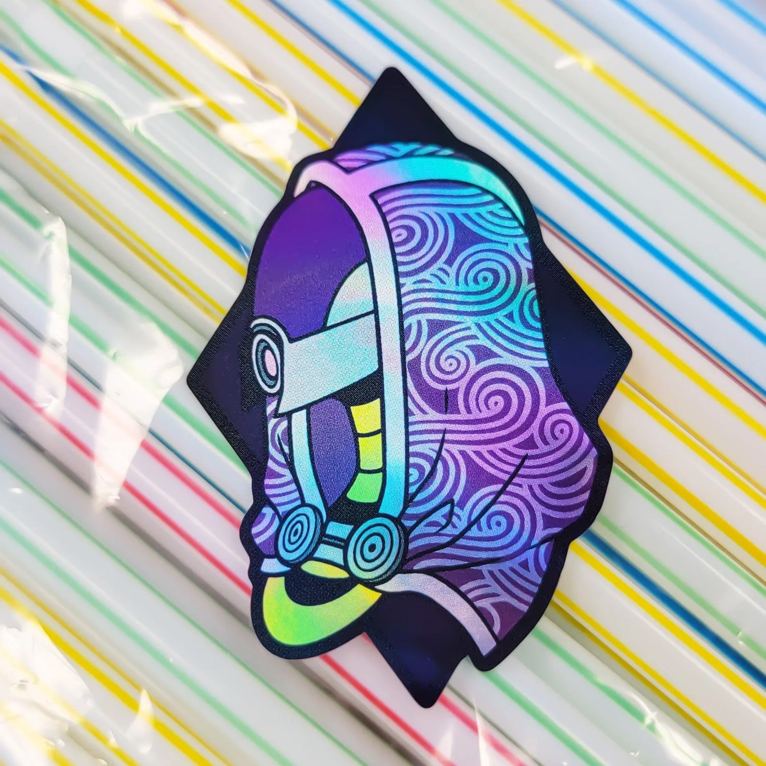 Mass Effect - Tali'Zorah Portrait Holographic Sticker